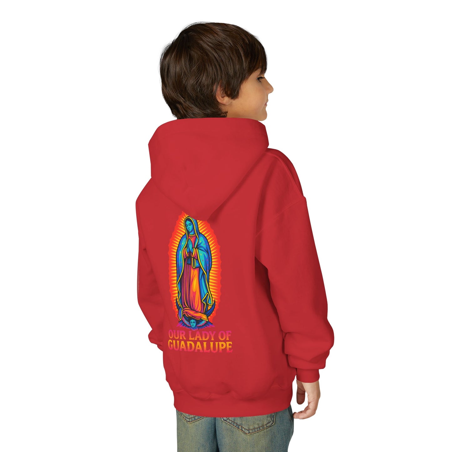 Our Lady of Guadalupe Youth Hoodie | Catholic Streetwear for Kids