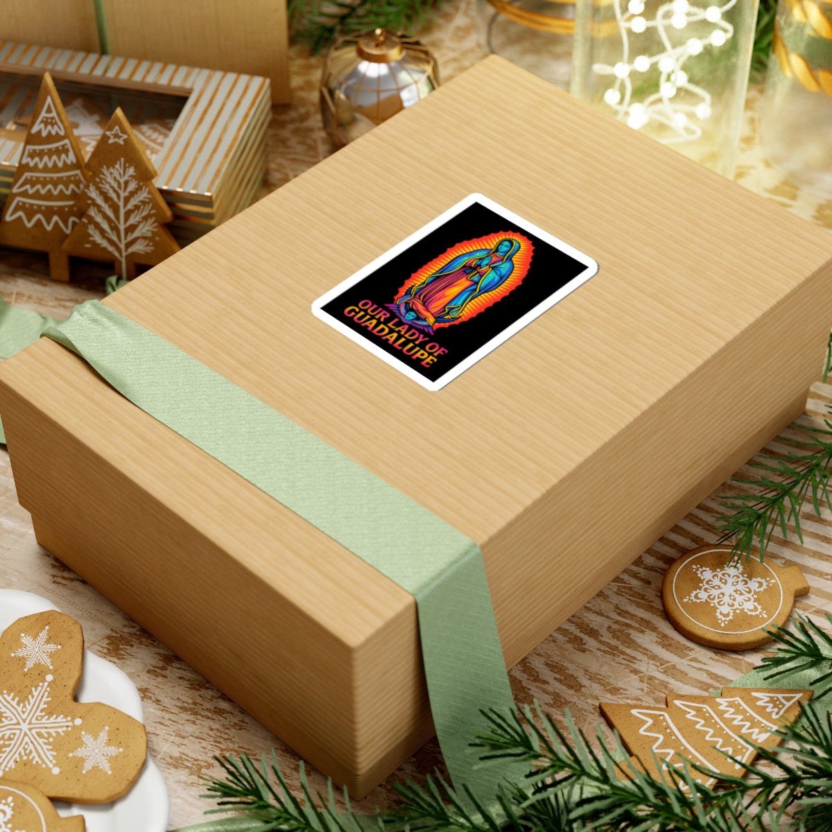 Our Lady of Guadalupe Sticker | Virgin Mary Decal | Catholic Sticker | Neon Christian Sticker | Faith Laptop & Water Bottle Sticker