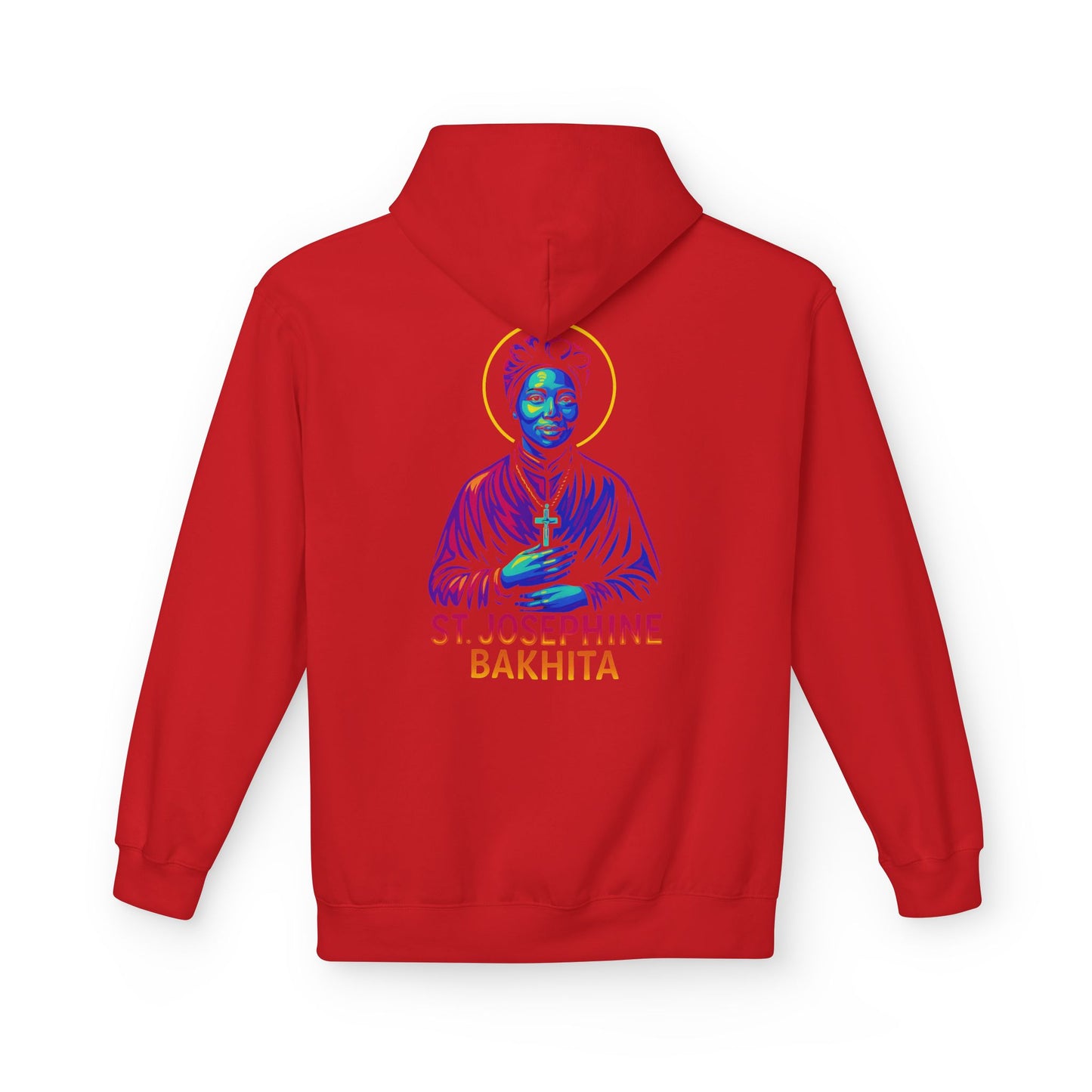St. Josephine Bakhita Neon Hoodie | Catholic Streetwear – Freedom, Faith & Fierce Grace
