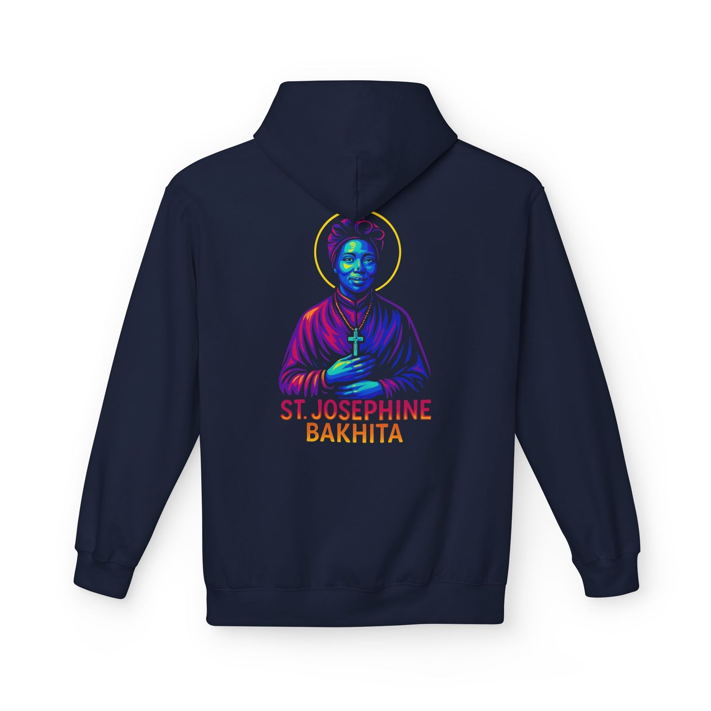 St. Josephine Bakhita Neon Hoodie | Catholic Streetwear – Freedom, Faith & Fierce Grace