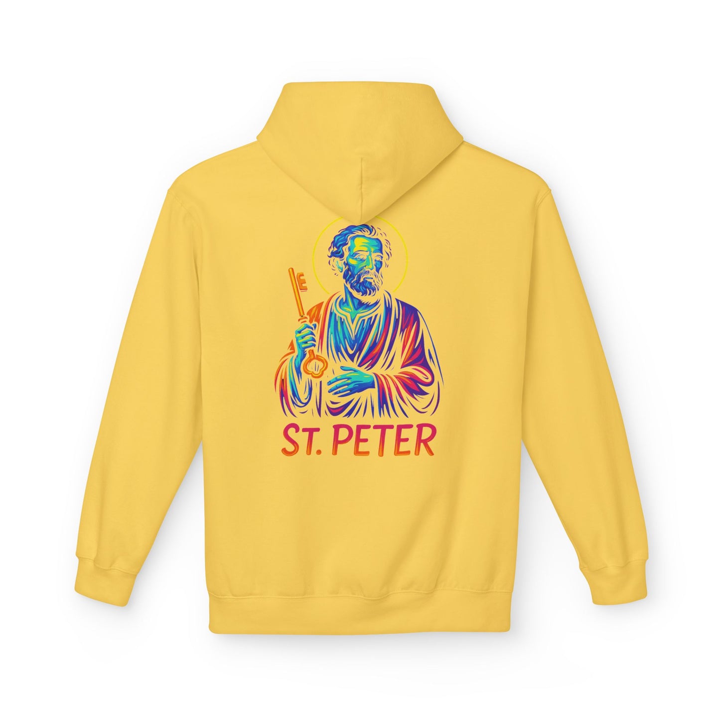 St. Peter Neon Hoodie | Catholic Streetwear – Strength, Faith & Redemption in Style