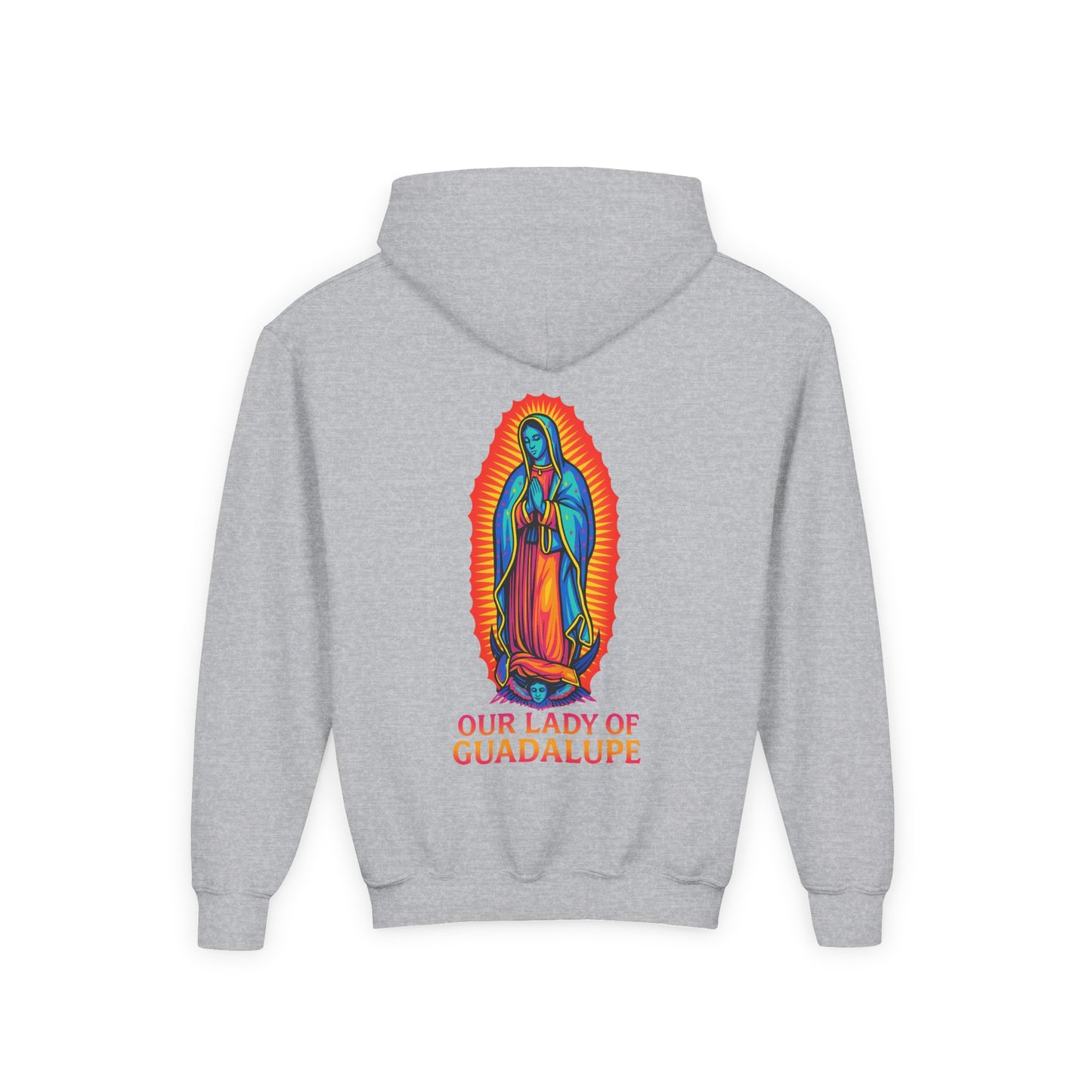 Our Lady of Guadalupe Youth Hoodie | Catholic Streetwear for Kids
