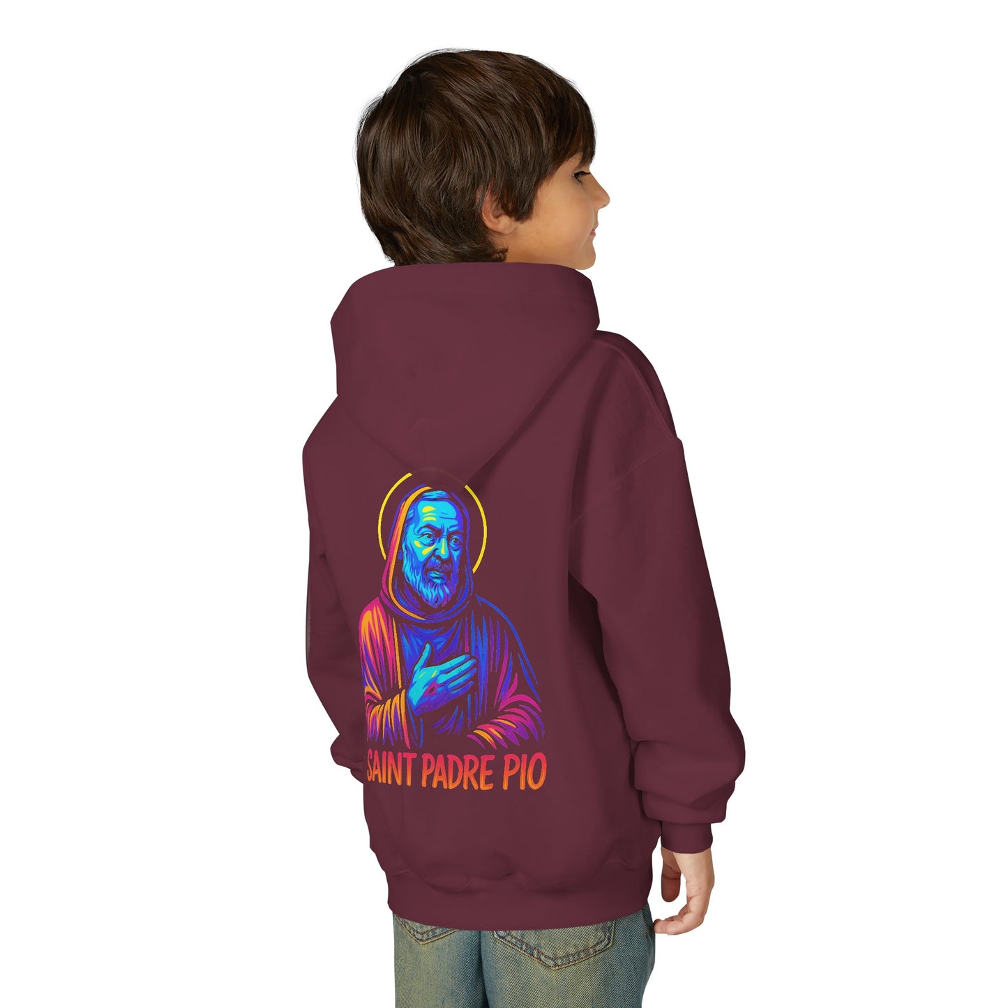 St. Padre Pio Youth Hoodie | Catholic Streetwear for Kids
