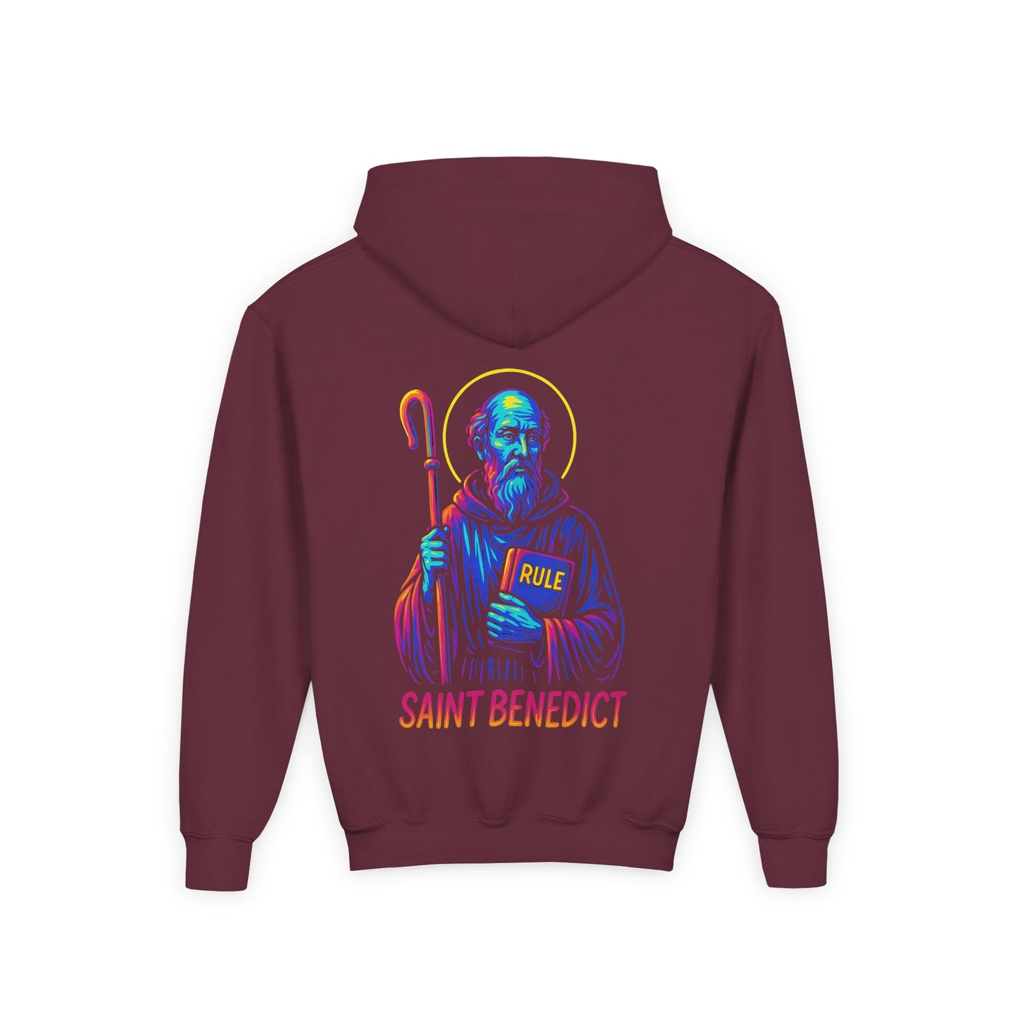 St. Benedict Youth Hoodie | Catholic Streetwear for Kids