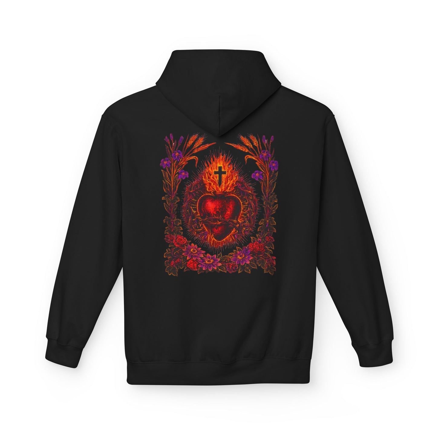 Sacred Heart of Jesus Botanical Hoodie | Saints Hood