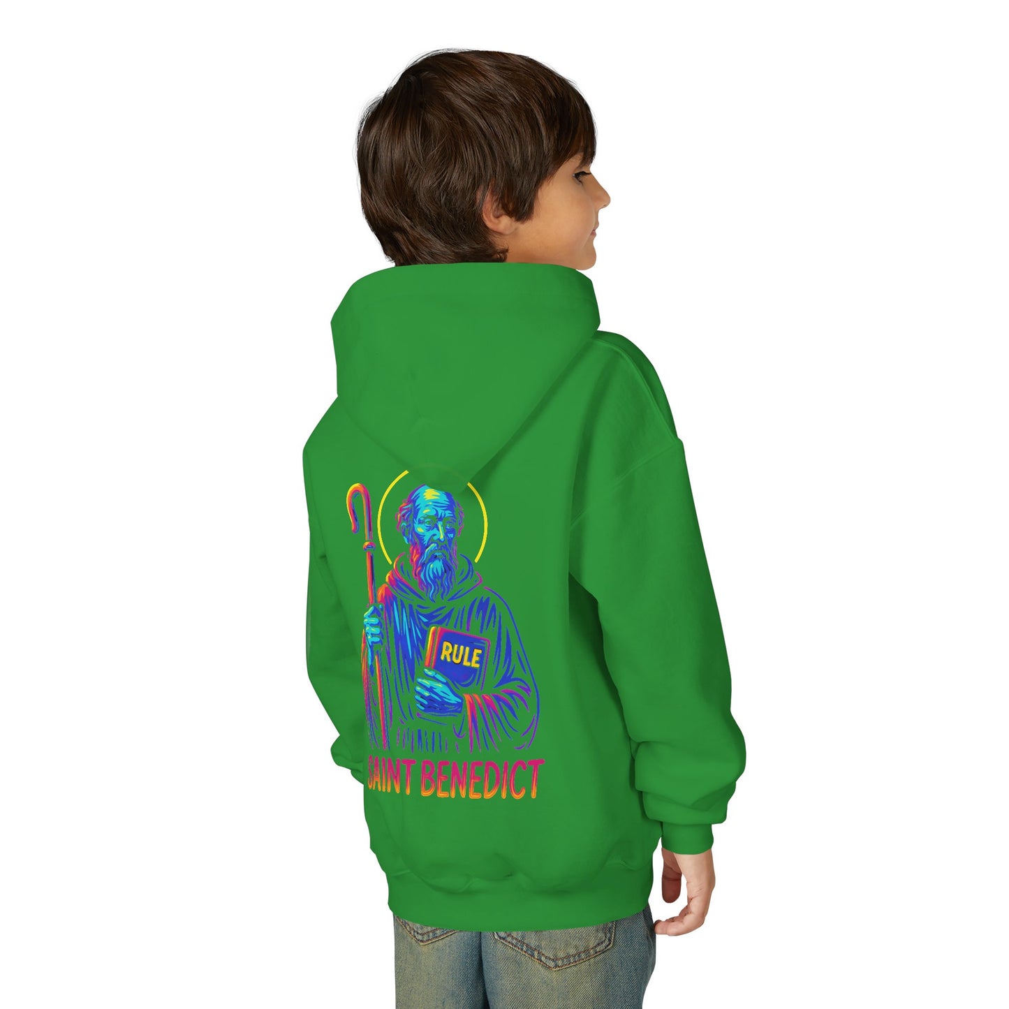St. Benedict Youth Hoodie | Catholic Streetwear for Kids