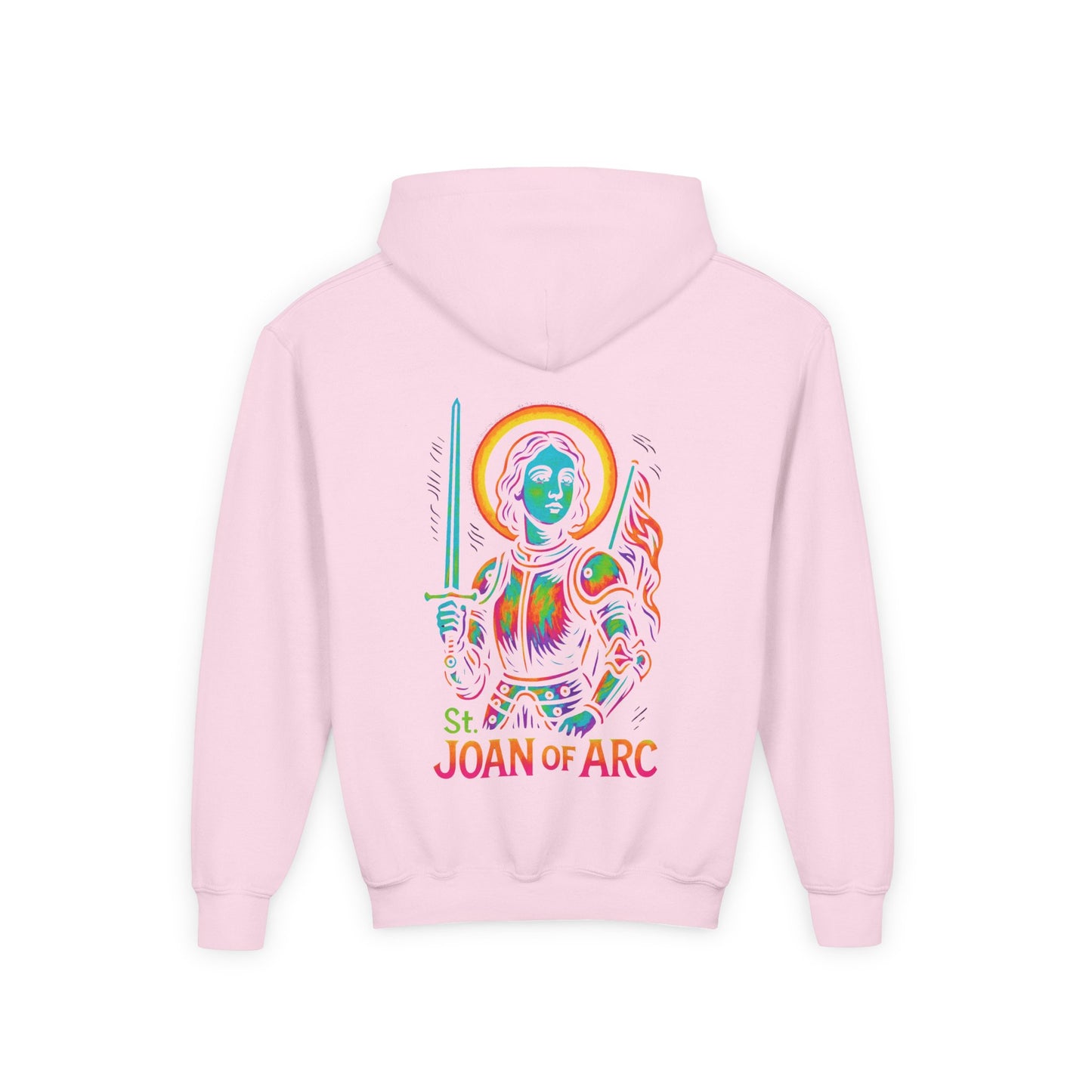 St. Joan of Arc Youth Hoodie | Catholic Streetwear – Courage, Faith & Fire for the Next Generation