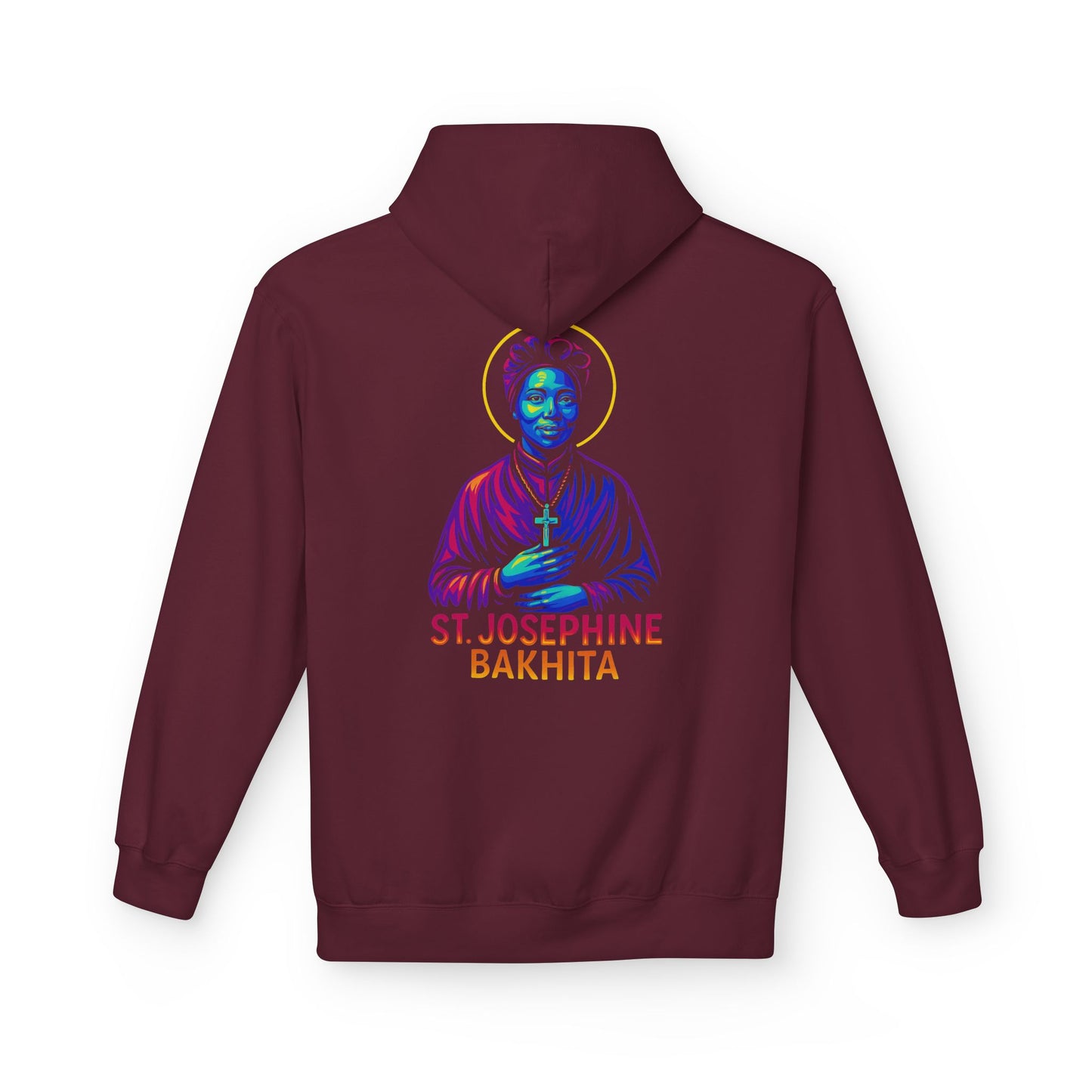 St. Josephine Bakhita Neon Hoodie | Catholic Streetwear – Freedom, Faith & Fierce Grace