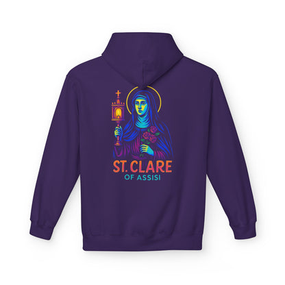 St. Clare of Assisi | Catholic Hoodie | Light & Clarity