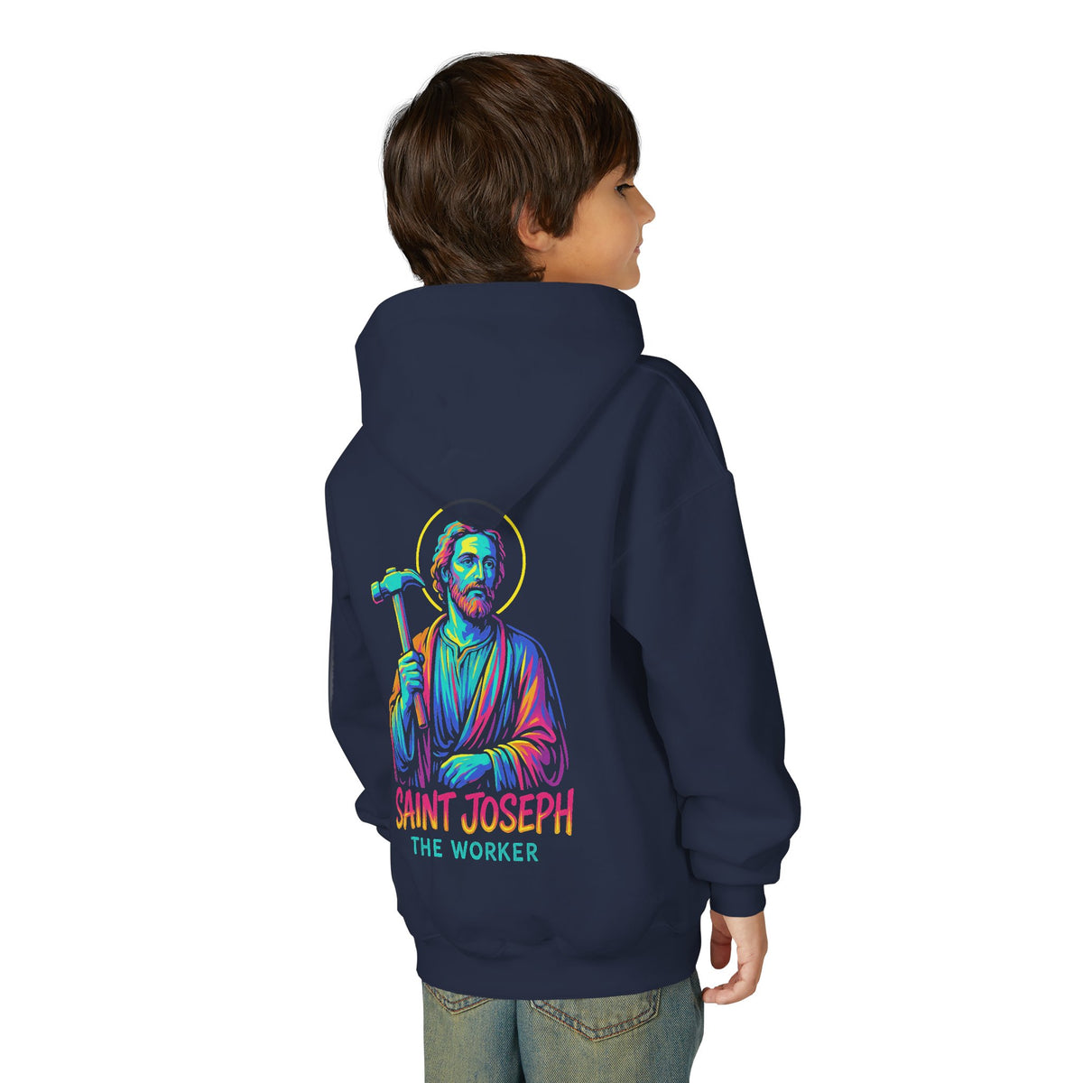 St. Joseph the Worker | Kids Catholic Hoodie | Faith & Grit