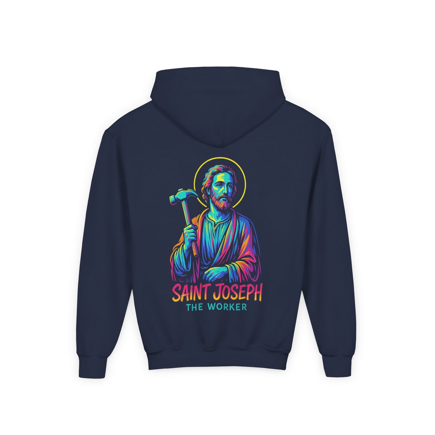 St. Joseph the Worker Youth Hoodie | Catholic Streetwear – Faith, Grit & Purpose