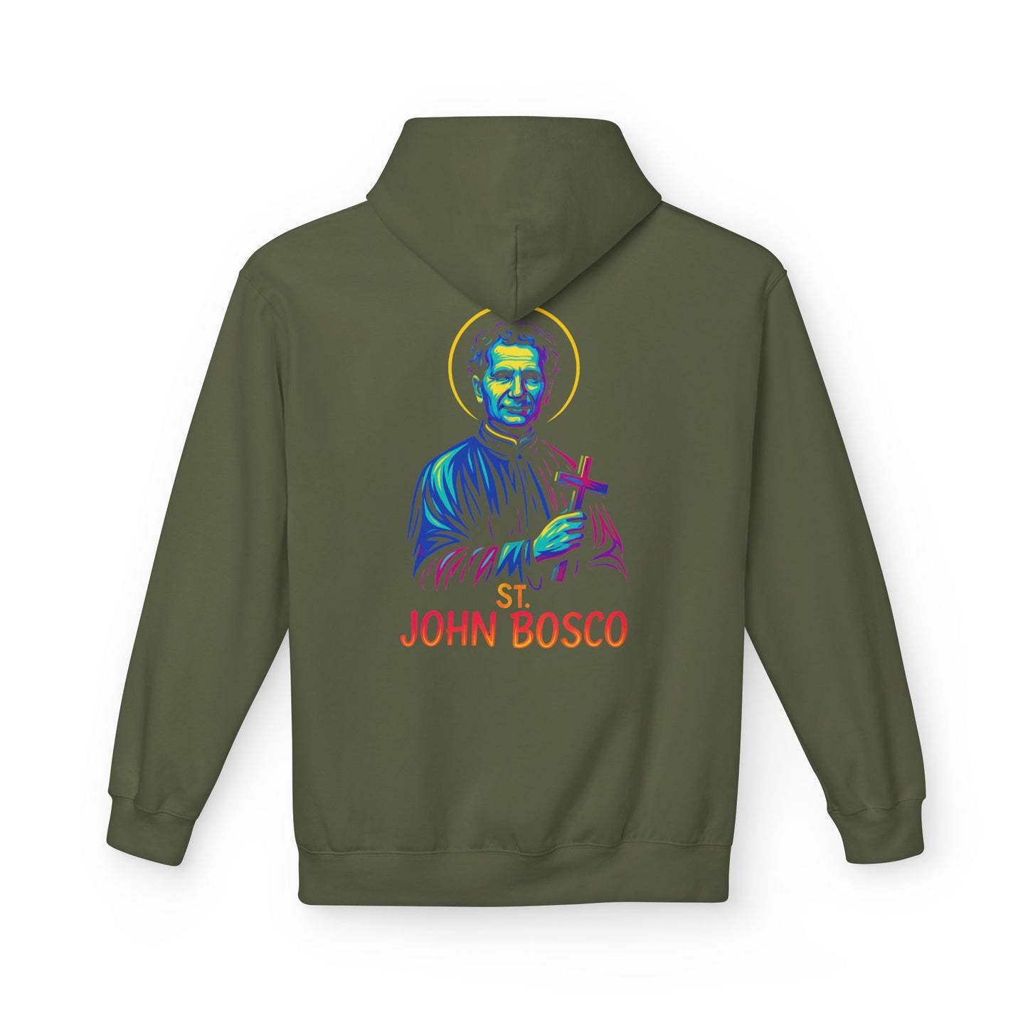 St. John Bosco Neon Hoodie | Catholic Streetwear – Faith, Hustle & Hope for the Youth