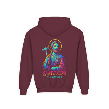 St. Joseph the Worker | Kids Catholic Hoodie | Faith & Grit