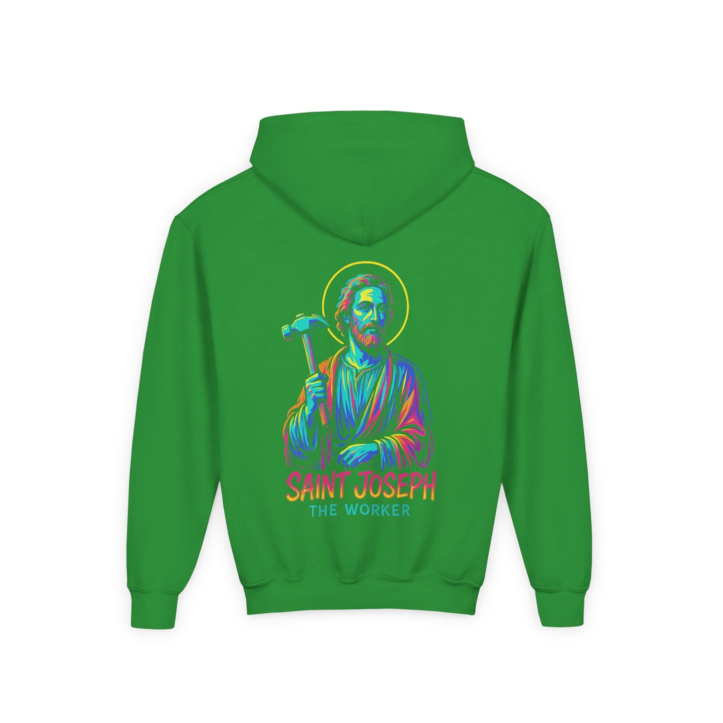 St. Joseph the Worker Youth Hoodie | Catholic Streetwear – Faith, Grit & Purpose