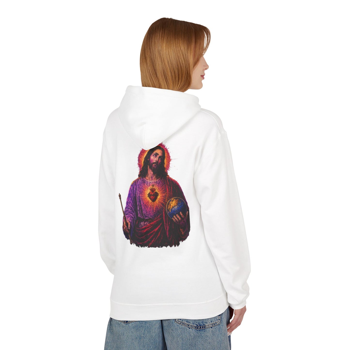 Sacred Heart of Jesus King of the World Hoodie | Saints Hood