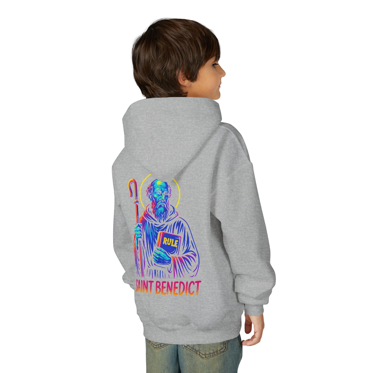 St. Benedict Youth Hoodie | Catholic Streetwear for Kids