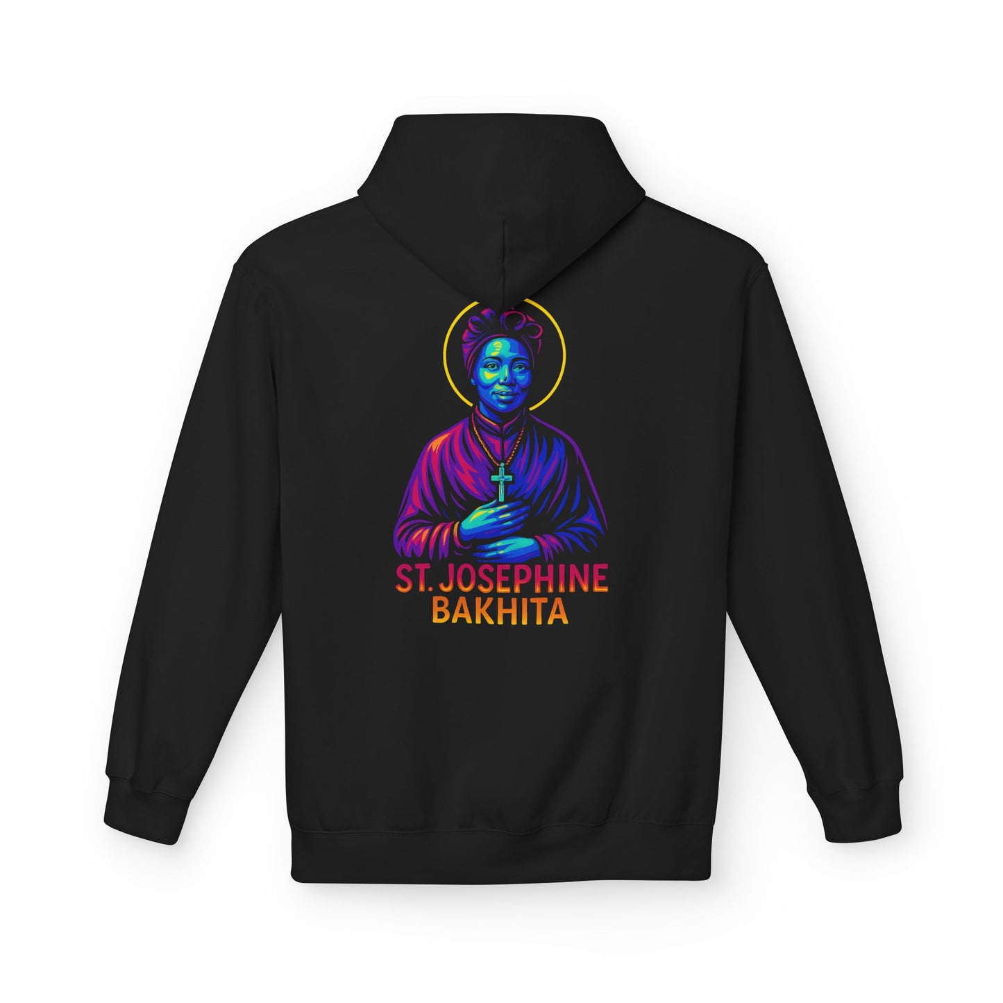 St. Josephine Bakhita Neon Hoodie | Catholic Streetwear – Freedom, Faith & Fierce Grace