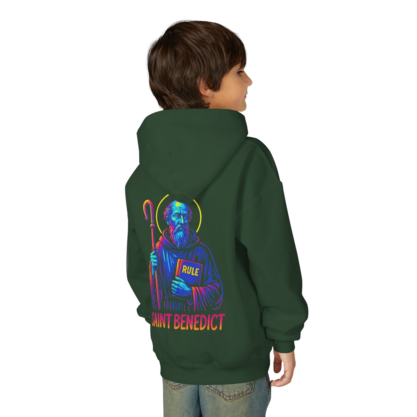 St. Benedict Youth Hoodie | Catholic Streetwear for Kids