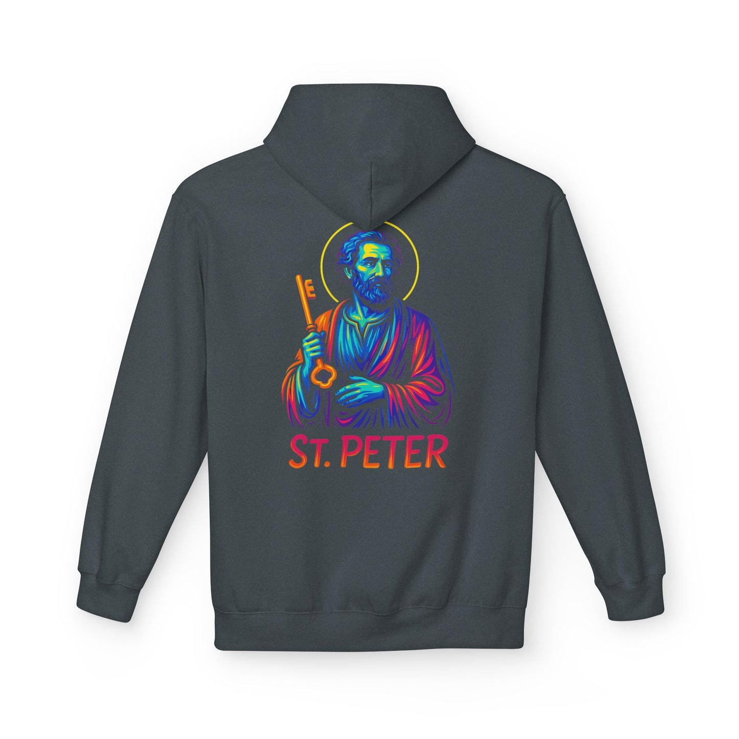 St. Peter Neon Hoodie | Catholic Streetwear – Strength, Faith & Redemption in Style
