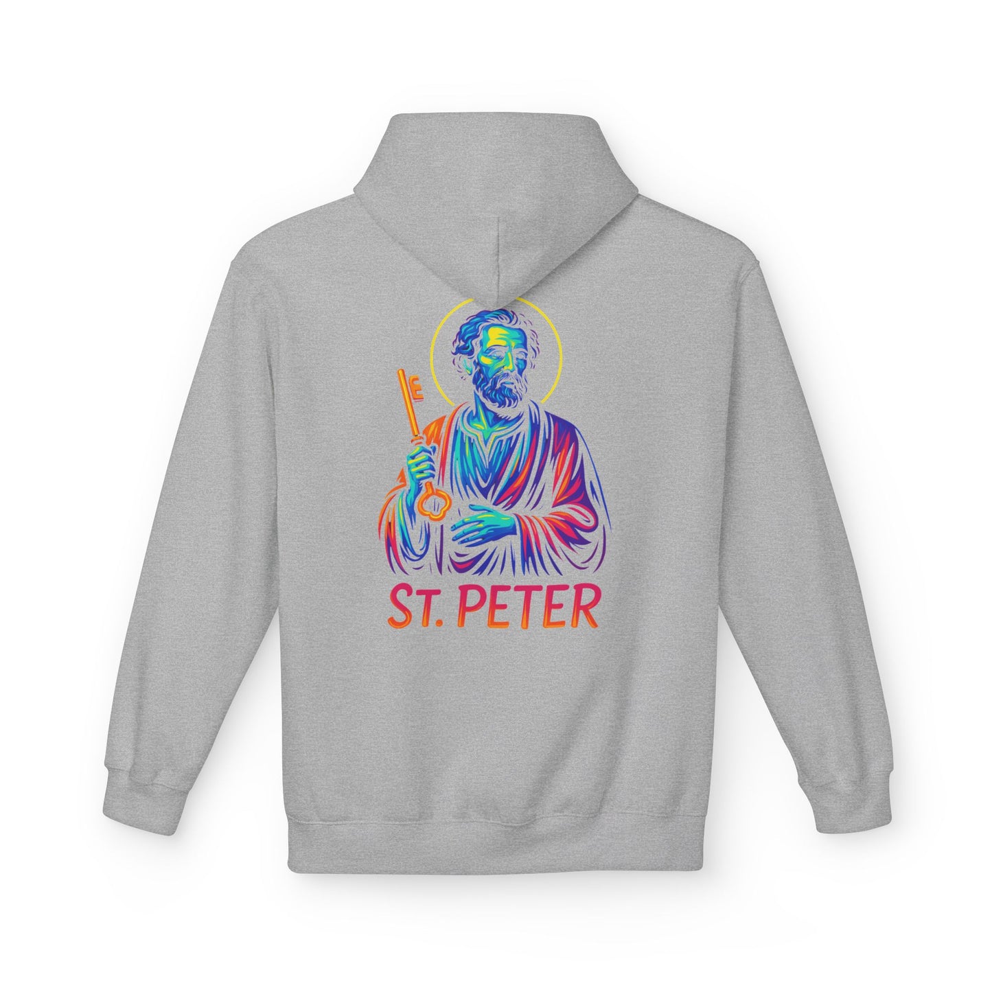 St. Peter Neon Hoodie | Catholic Streetwear – Strength, Faith & Redemption in Style