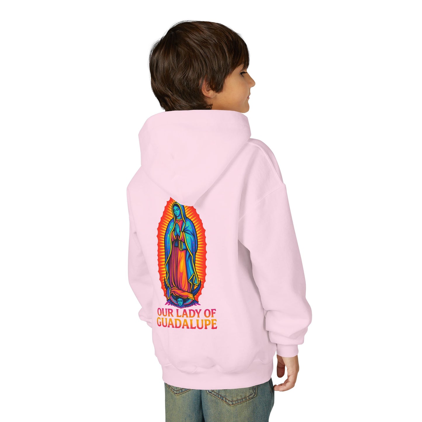 Our Lady of Guadalupe Youth Hoodie | Catholic Streetwear for Kids
