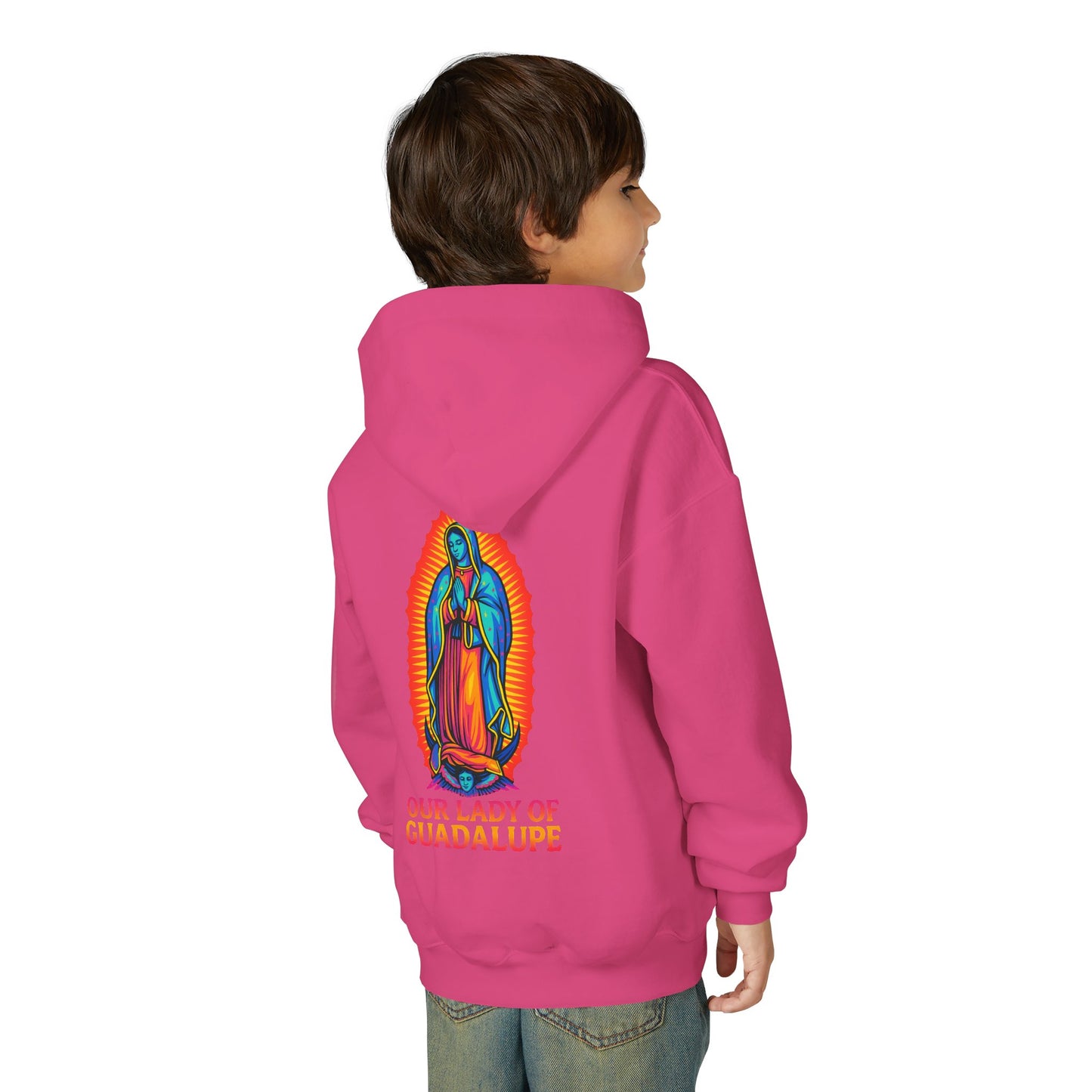 Our Lady of Guadalupe Youth Hoodie | Catholic Streetwear for Kids
