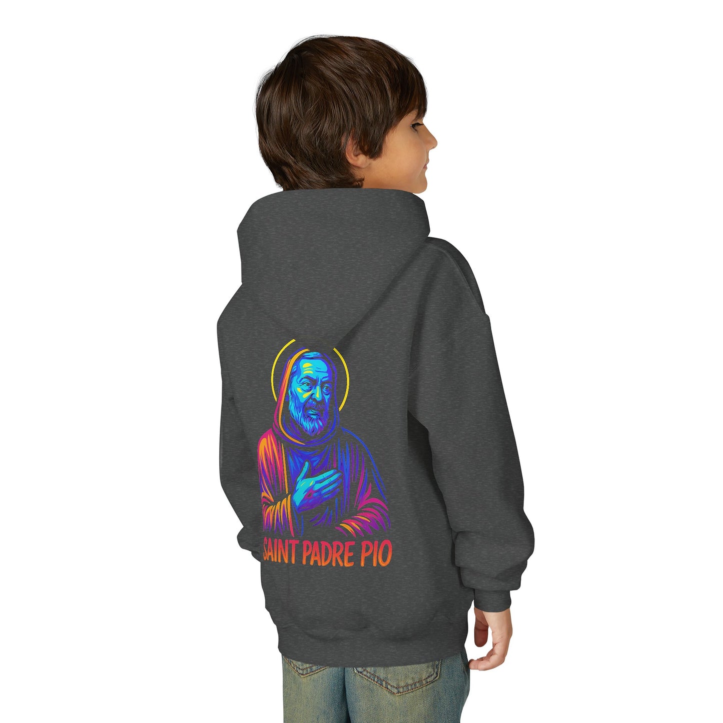 St. Padre Pio Youth Hoodie | Catholic Streetwear for Kids