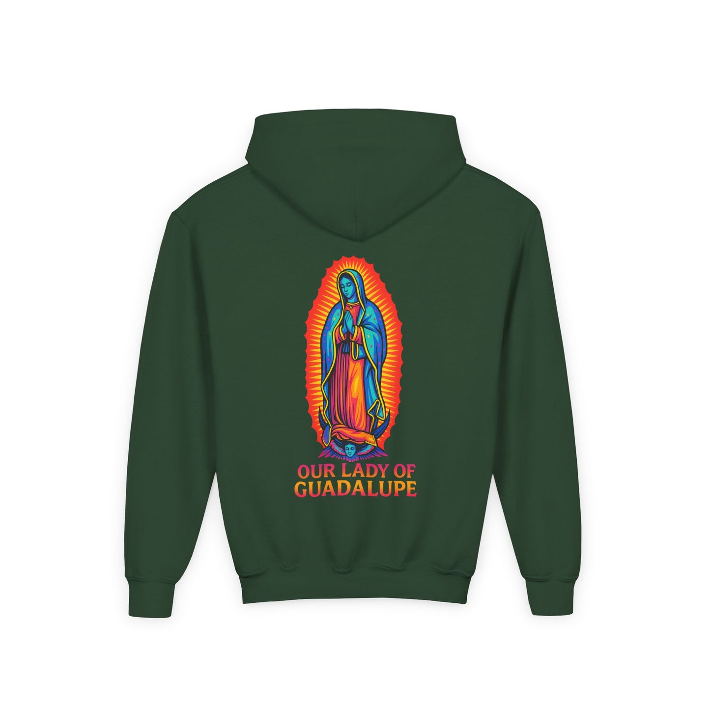 Our Lady of Guadalupe Youth Hoodie | Catholic Streetwear for Kids