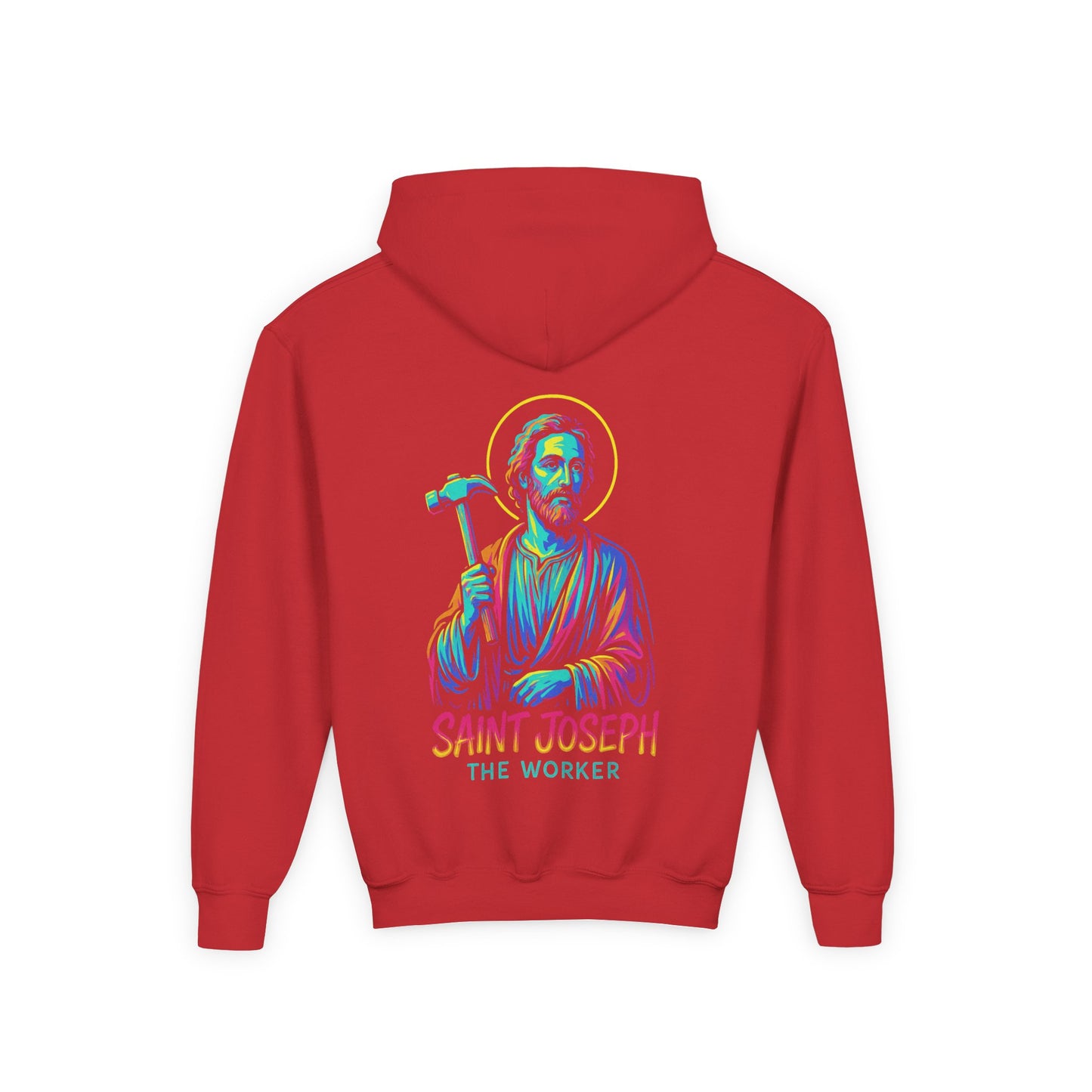 St. Joseph the Worker Youth Hoodie | Catholic Streetwear – Faith, Grit & Purpose