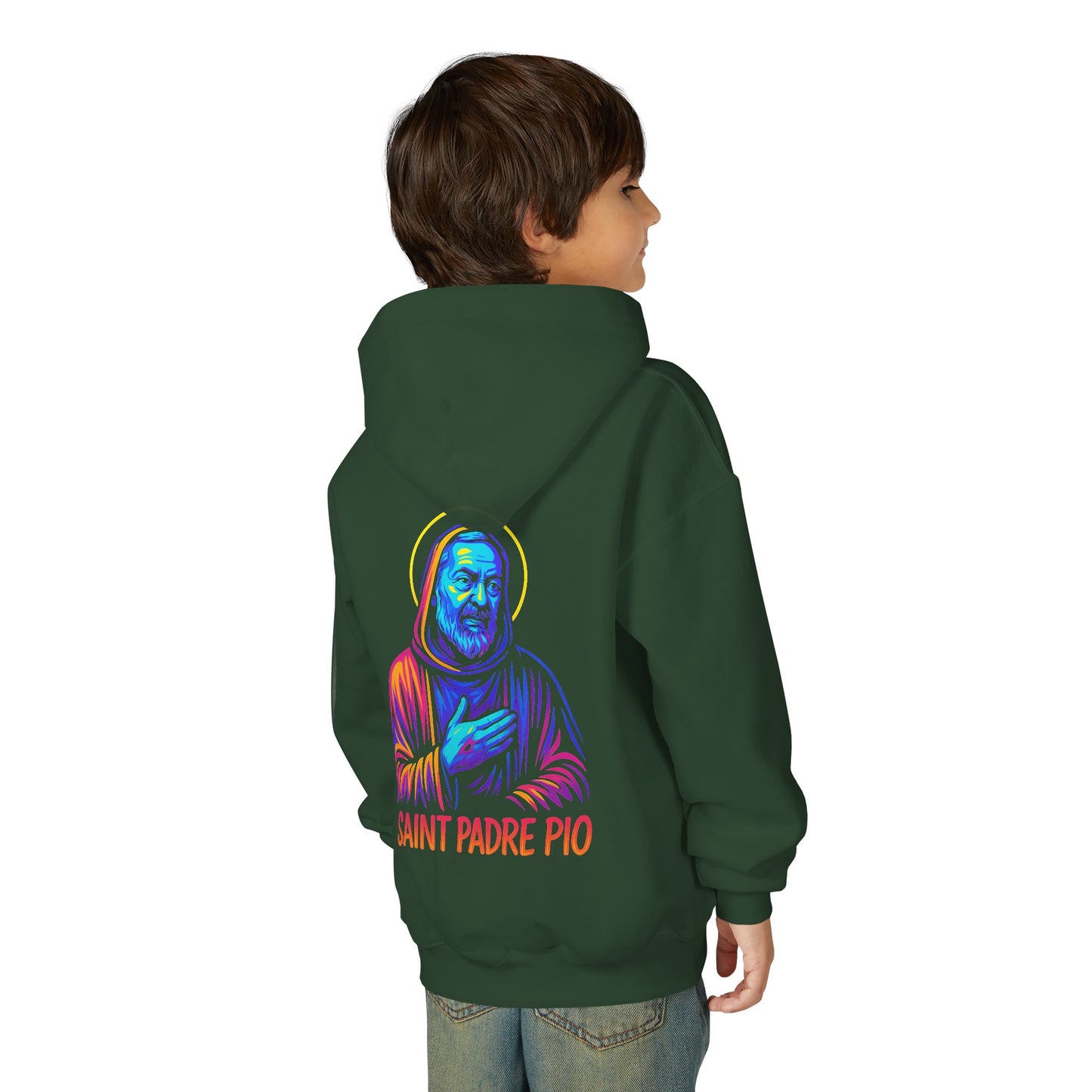 St. Padre Pio Youth Hoodie | Catholic Streetwear for Kids