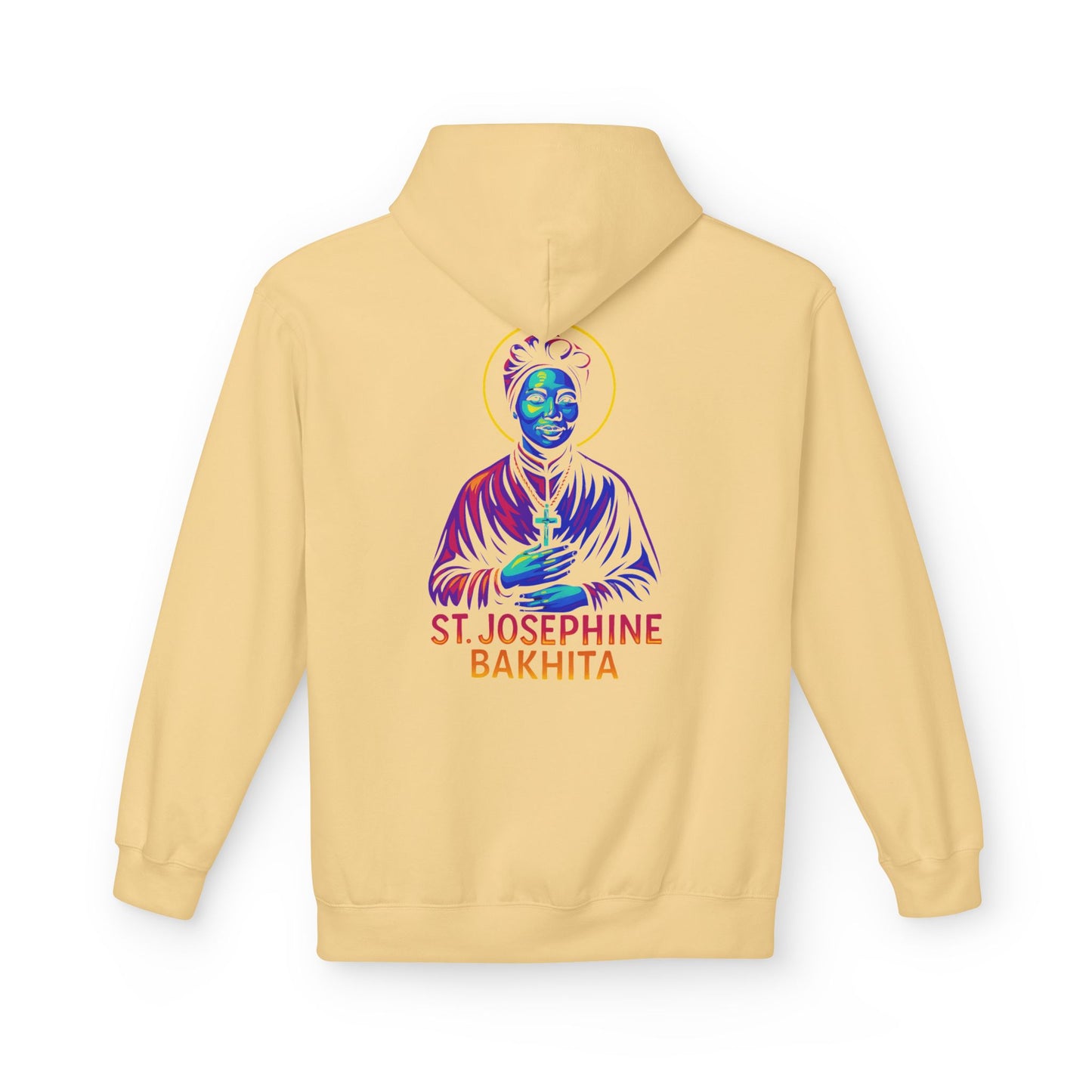 St. Josephine Bakhita Neon Hoodie | Catholic Streetwear – Freedom, Faith & Fierce Grace