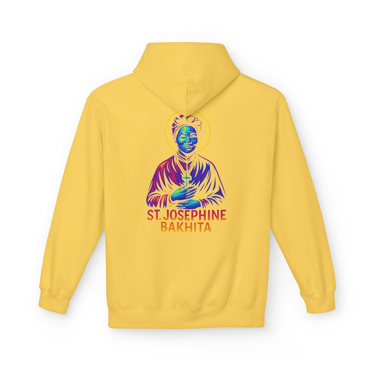 St. Josephine Bakhita Neon Hoodie | Catholic Streetwear – Freedom, Faith & Fierce Grace