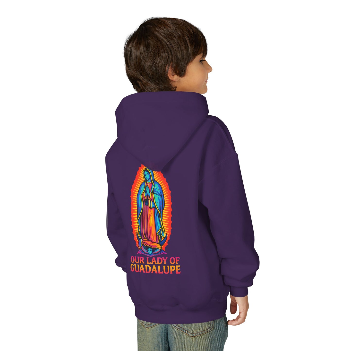 Our Lady of Guadalupe Youth Hoodie | Catholic Streetwear for Kids