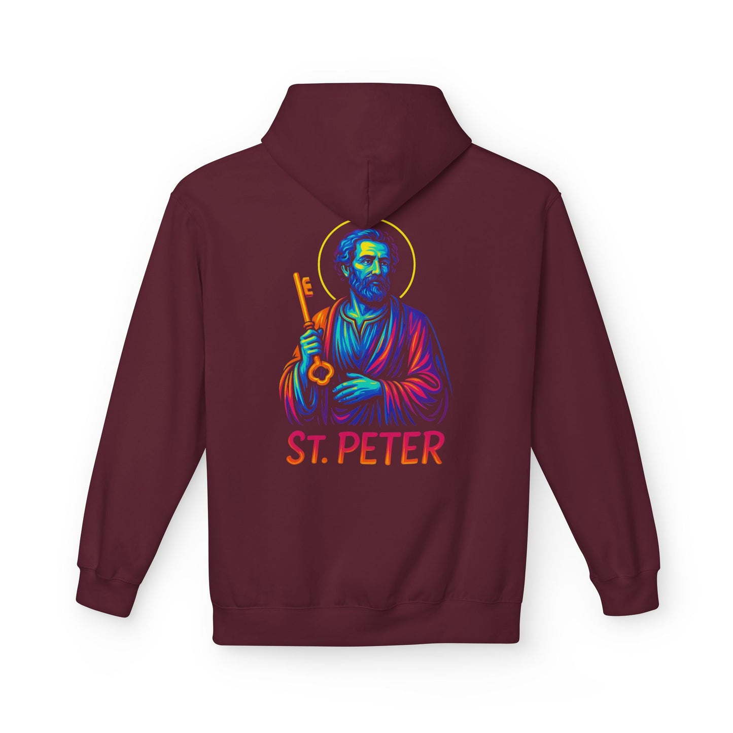 St. Peter Neon Hoodie | Catholic Streetwear – Strength, Faith & Redemption in Style