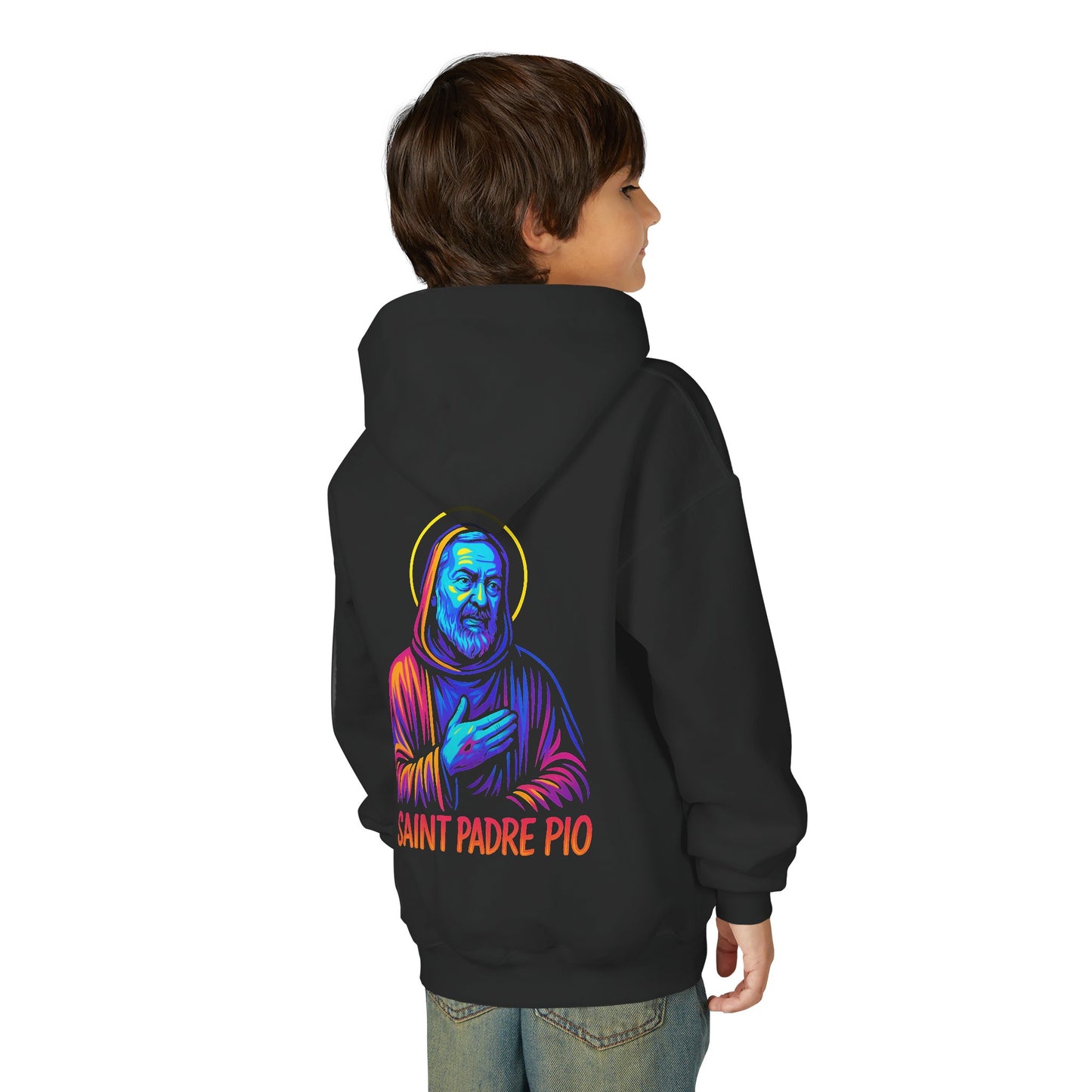 St. Padre Pio Youth Hoodie | Catholic Streetwear for Kids