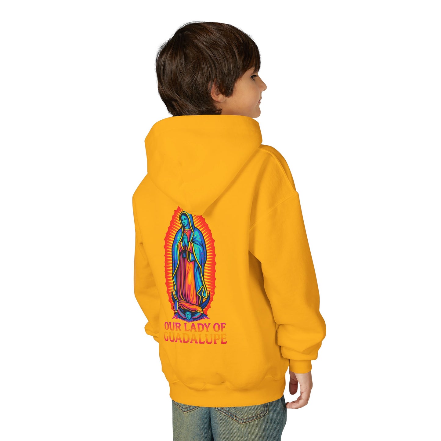 Our Lady of Guadalupe Youth Hoodie | Catholic Streetwear for Kids