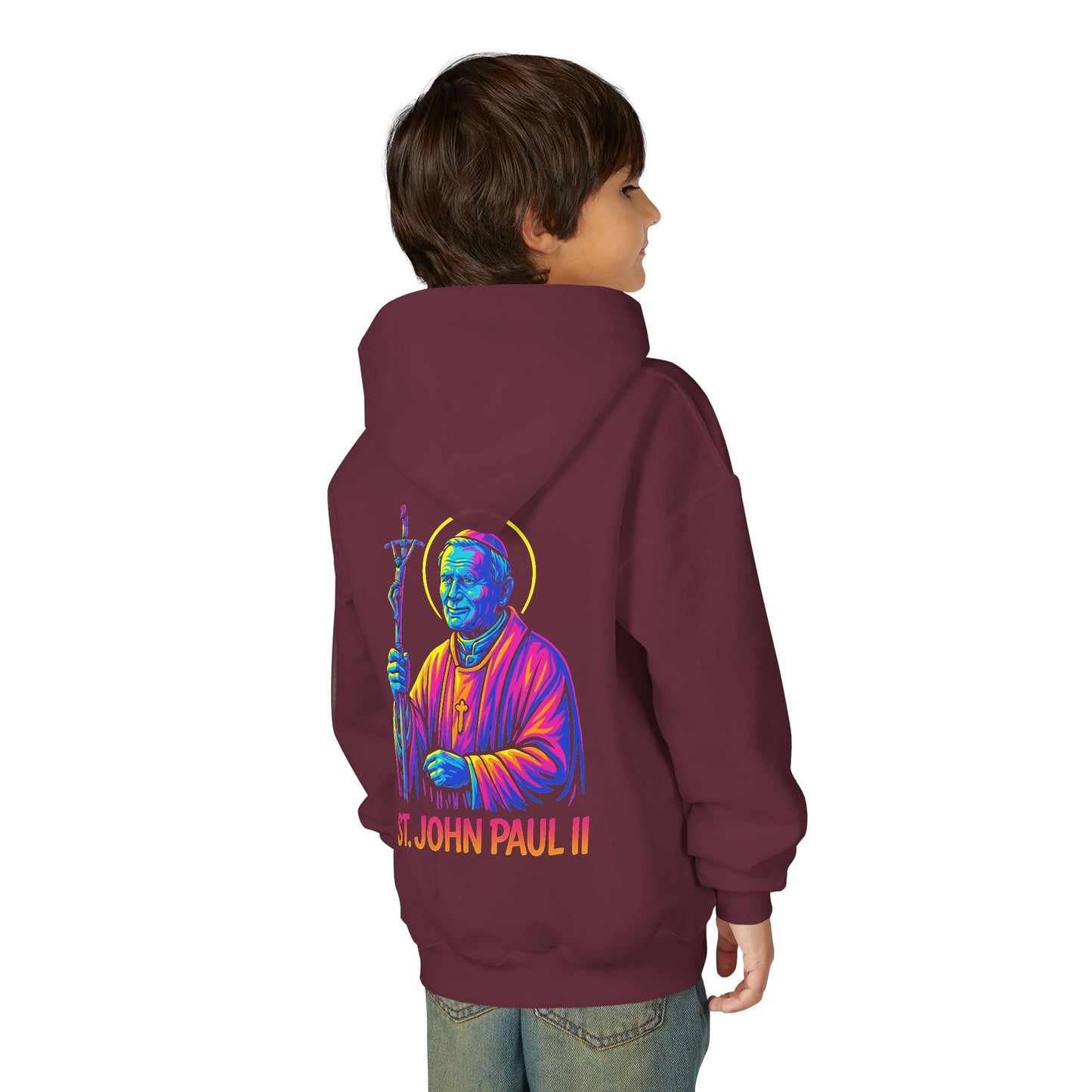St. John Paul II Youth Hoodie | Catholic Streetwear for Kids