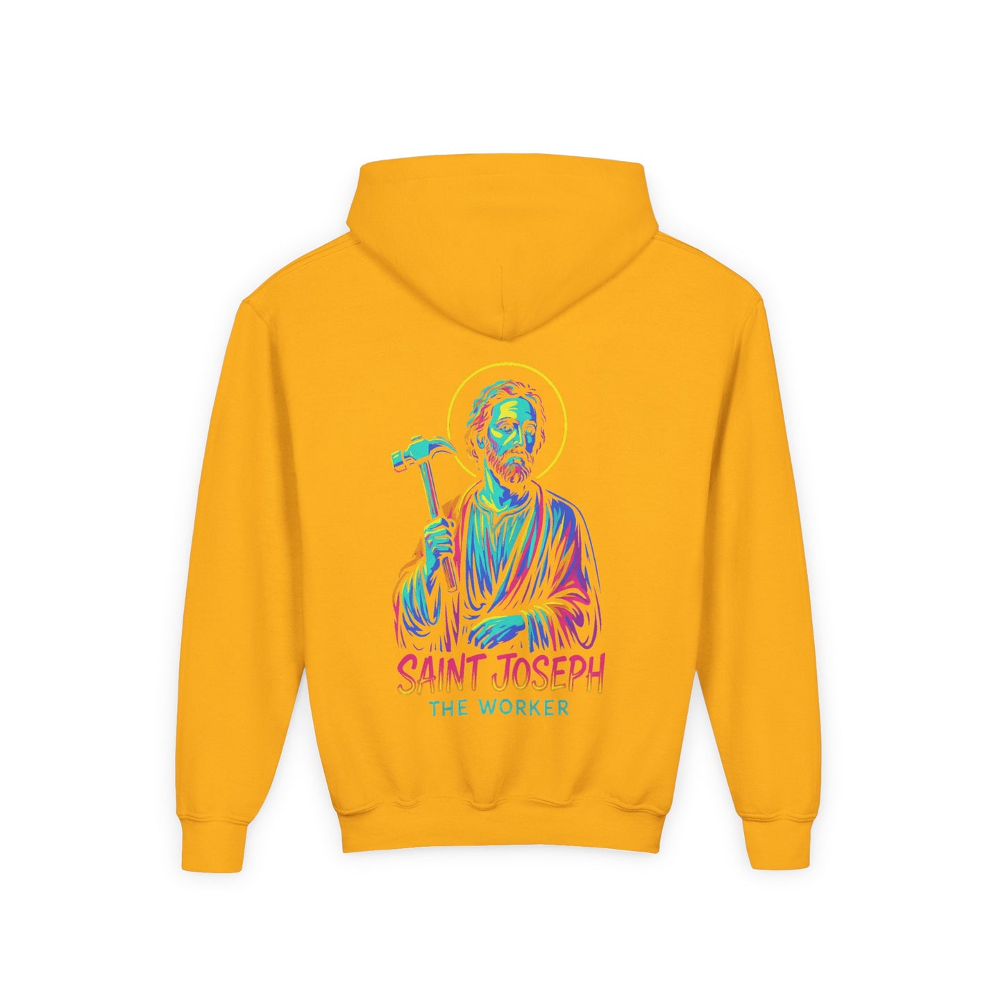 St. Joseph the Worker Youth Hoodie | Catholic Streetwear – Faith, Grit & Purpose