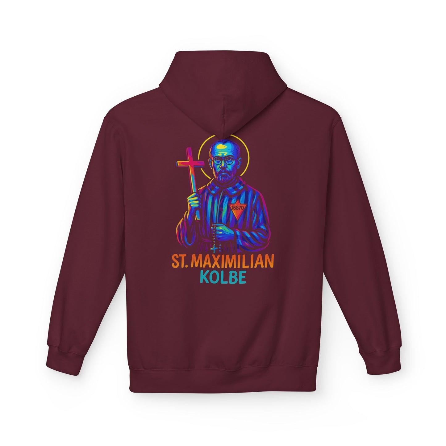 St. Maximilian Kolbe Hoodie – Catholic Saint Hoodie – Christian Streetwear