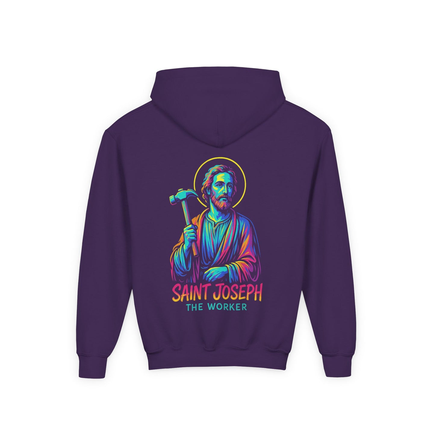 St. Joseph the Worker Youth Hoodie | Catholic Streetwear – Faith, Grit & Purpose