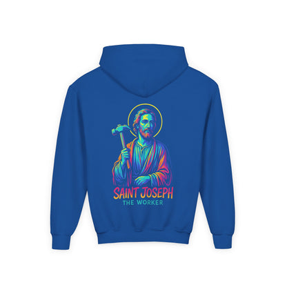 St. Joseph the Worker | Kids Catholic Hoodie | Faith & Grit