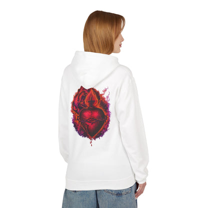 Sacred Heart of Jesus Rose & Flame Hoodie | Saints Hood