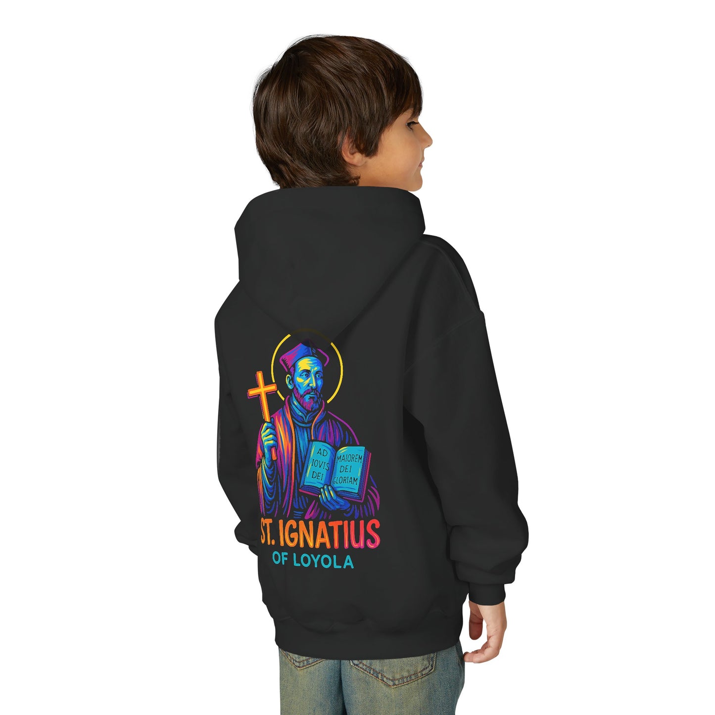 St. Ignatius of Loyola | Kids Catholic Hoodie | AMDG
