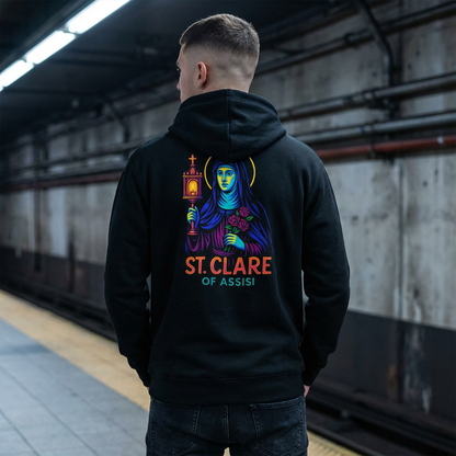 St. Clare of Assisi | Catholic Hoodie | Light & Clarity
