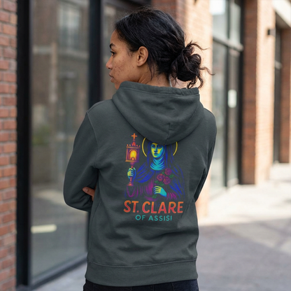 St. Clare of Assisi | Catholic Hoodie | Light & Clarity