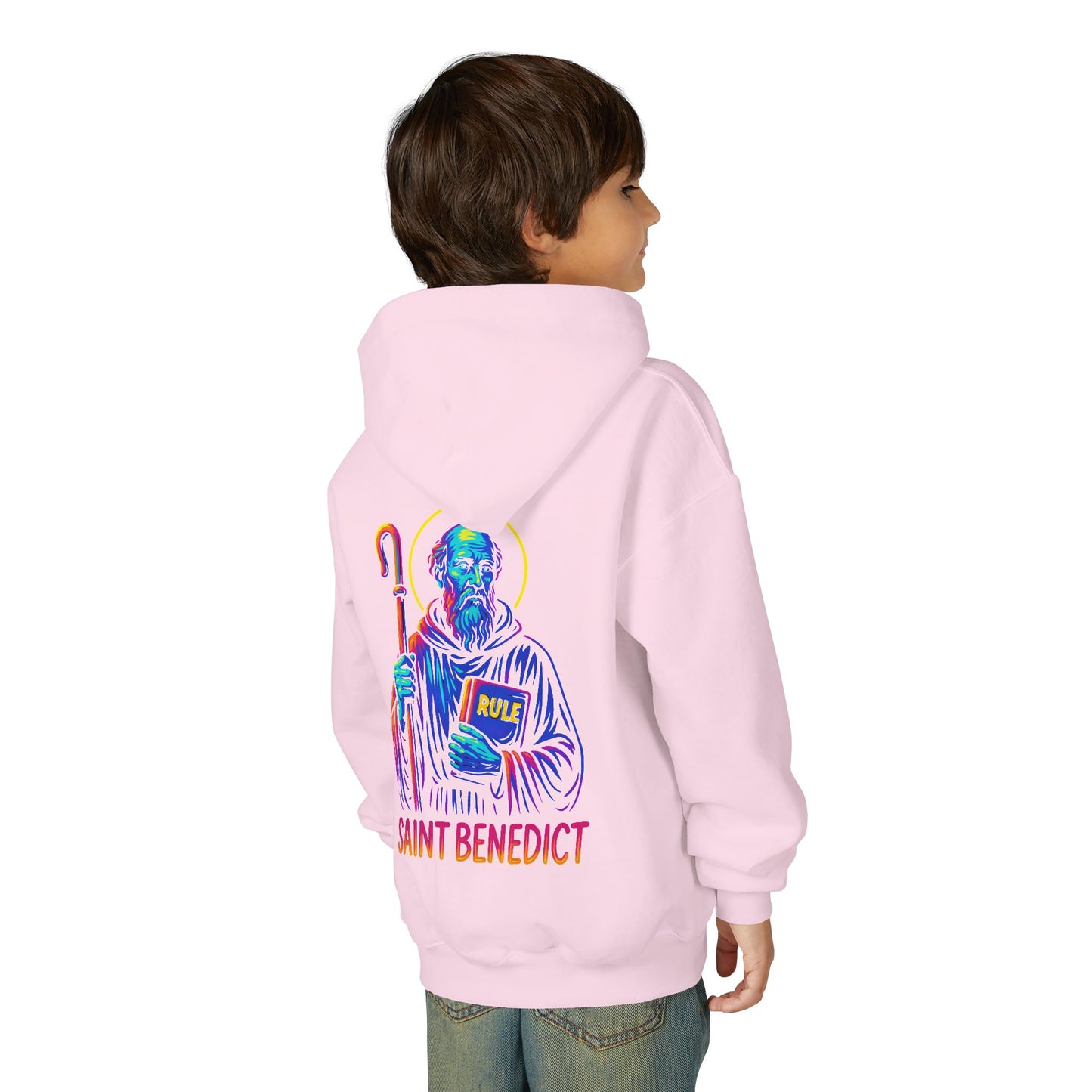 St. Benedict Youth Hoodie | Catholic Streetwear for Kids