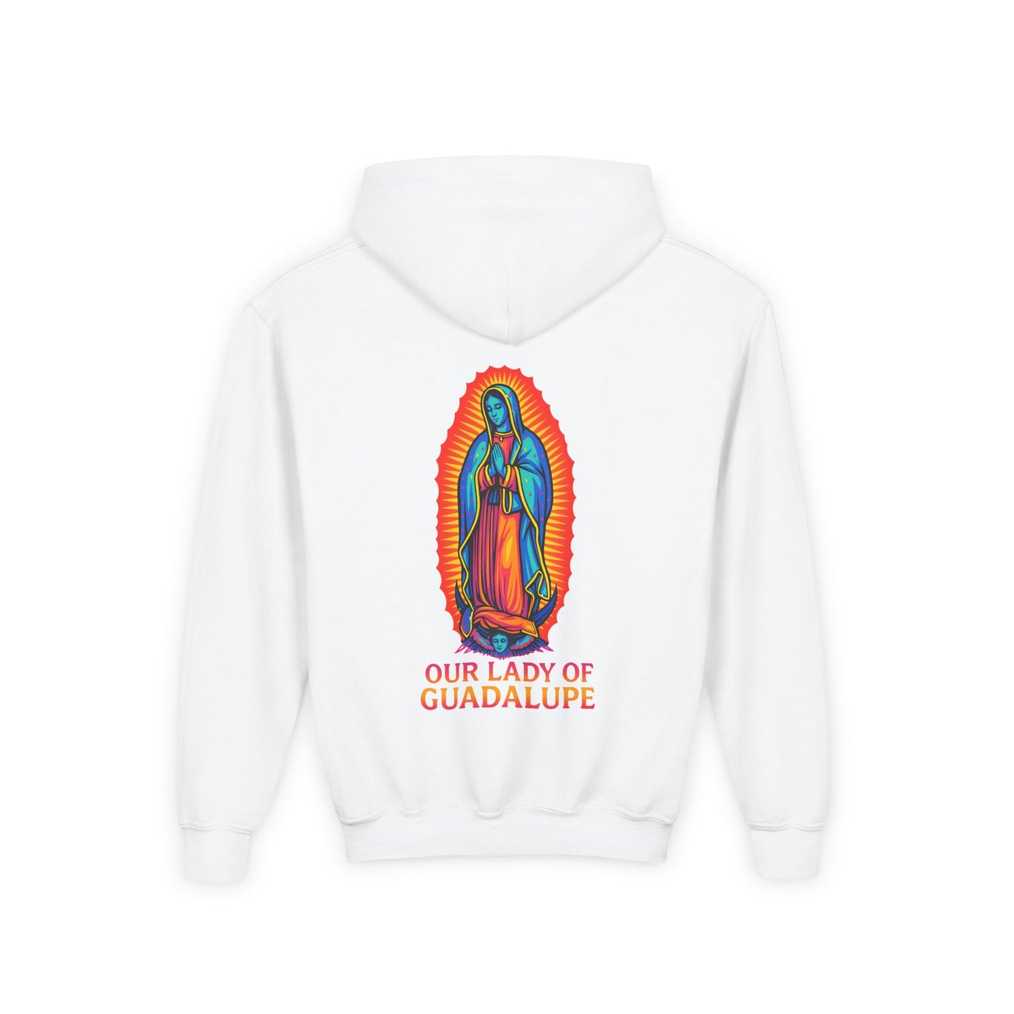 Our Lady of Guadalupe Youth Hoodie | Catholic Streetwear for Kids