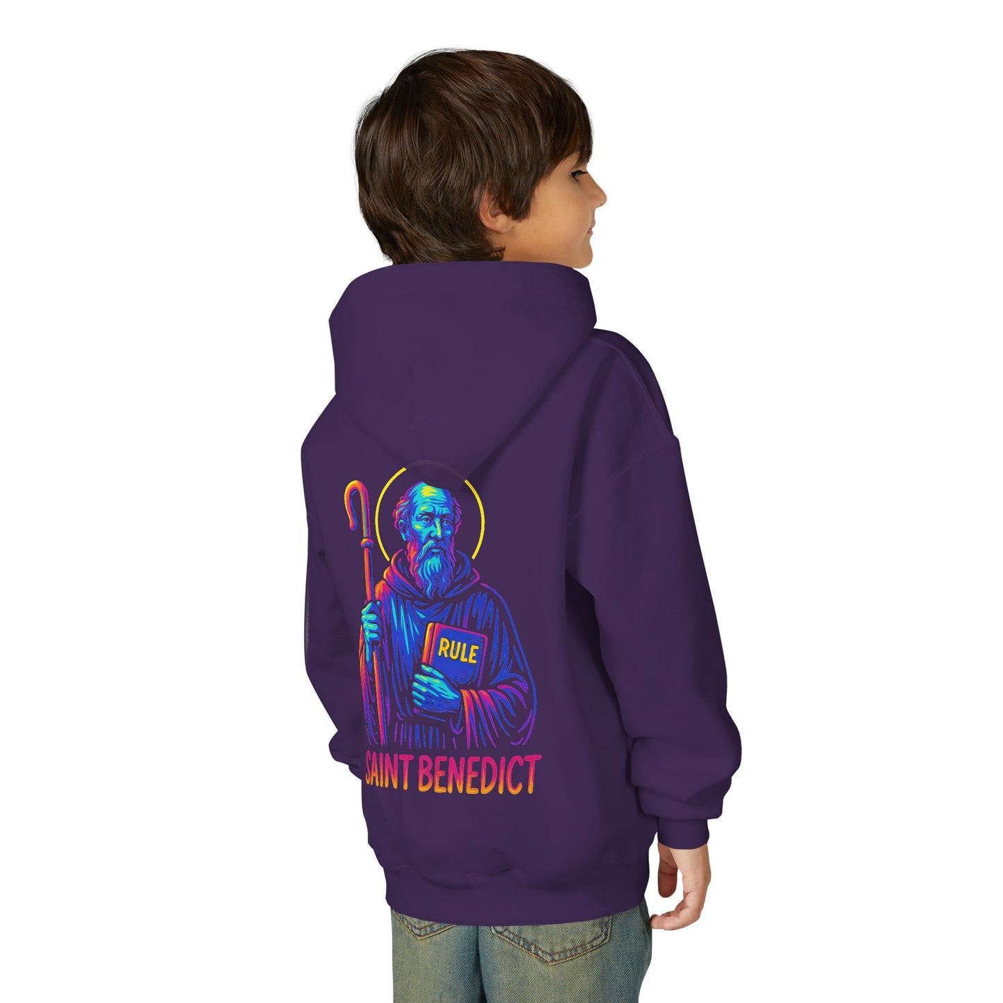 St. Benedict Youth Hoodie | Catholic Streetwear for Kids
