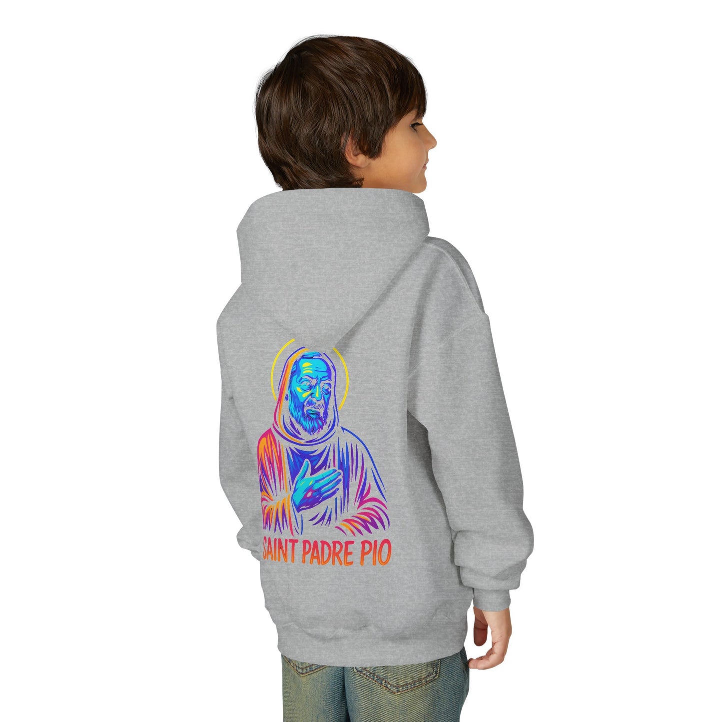 St. Padre Pio Youth Hoodie | Catholic Streetwear for Kids