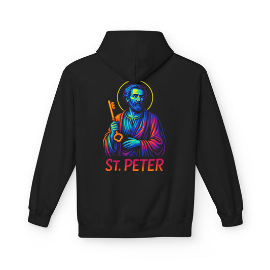 St. Peter Neon Hoodie | Catholic Streetwear – Strength, Faith & Redemption in Style
